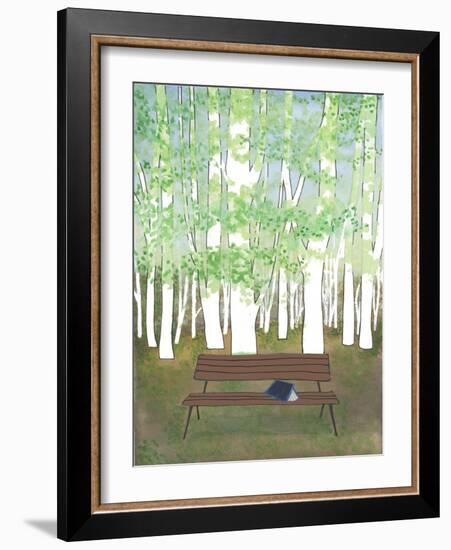 Bench in the Forest-Elizabeth Rider-Framed Giclee Print