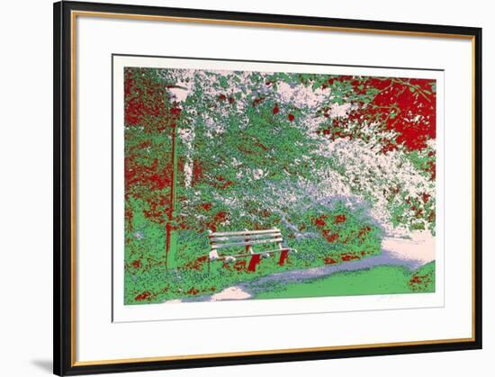 Bench in the Park-Max Epstein-Framed Limited Edition