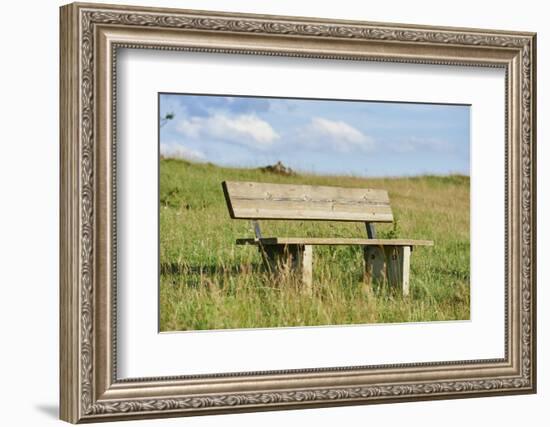 bench, Schanzberg, Upper Palatinate, Bavaria, Germany, Europe,-David & Micha Sheldon-Framed Photographic Print