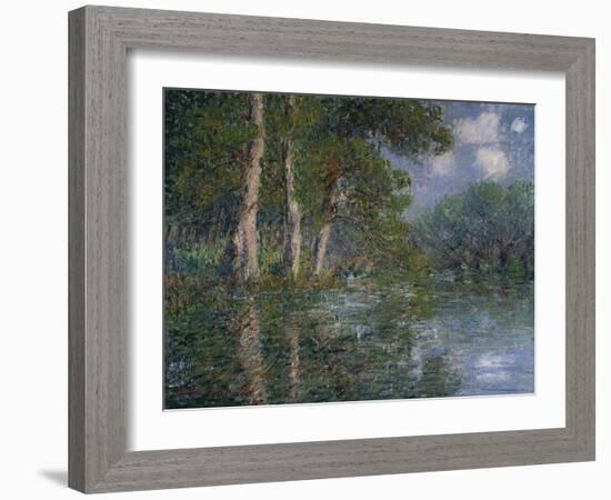 Bend in the Eure, St. Cyr De Vaudreuil, 1919-Eug?ne Boudin-Framed Giclee Print