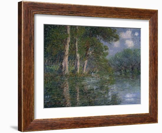 Bend in the Eure, St. Cyr De Vaudreuil, 1919-Eug?ne Boudin-Framed Giclee Print