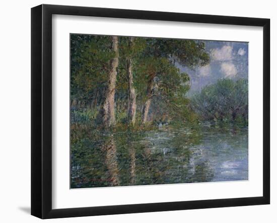 Bend in the Eure, St. Cyr De Vaudreuil, 1919-Eug?ne Boudin-Framed Giclee Print