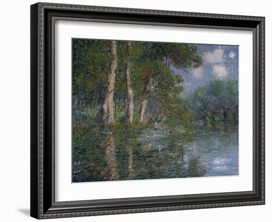 Bend in the Eure, St. Cyr De Vaudreuil, 1919-Eug?ne Boudin-Framed Giclee Print