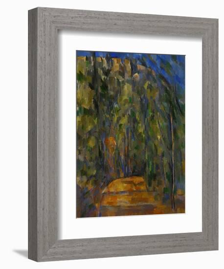 Bend in the Forest Road, 1902-1906-Paul Cézanne-Framed Giclee Print