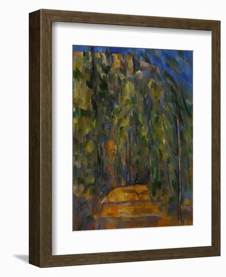 Bend in the Forest Road, 1902-1906-Paul Cézanne-Framed Giclee Print