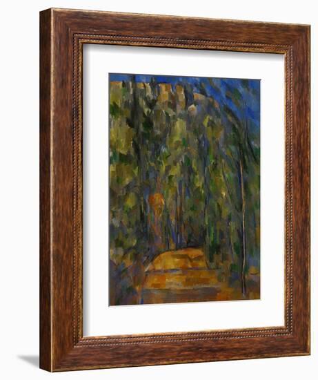 Bend in the Forest Road, 1902-1906-Paul Cézanne-Framed Giclee Print