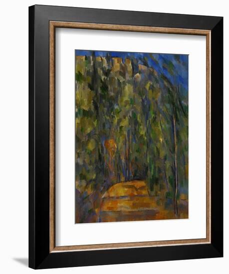 Bend in the Forest Road, 1902-1906-Paul Cézanne-Framed Giclee Print