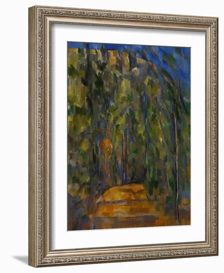 Bend in the Forest Road, 1902-1906-Paul Cézanne-Framed Giclee Print