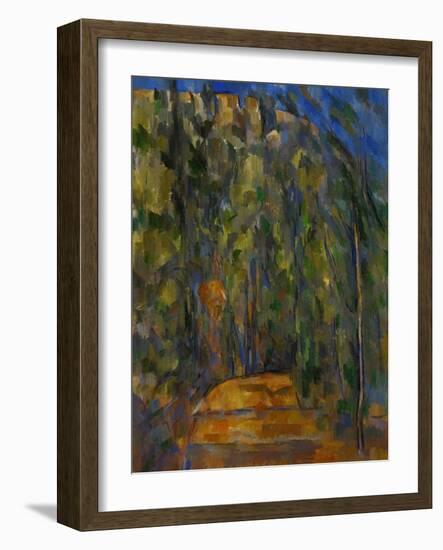 Bend in the Forest Road, 1902-1906-Paul Cézanne-Framed Giclee Print