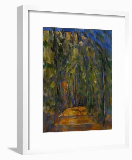 Bend in the Forest Road, 1902-1906-Paul Cézanne-Framed Giclee Print