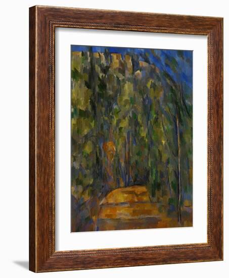 Bend in the Forest Road, 1902-1906-Paul Cézanne-Framed Giclee Print