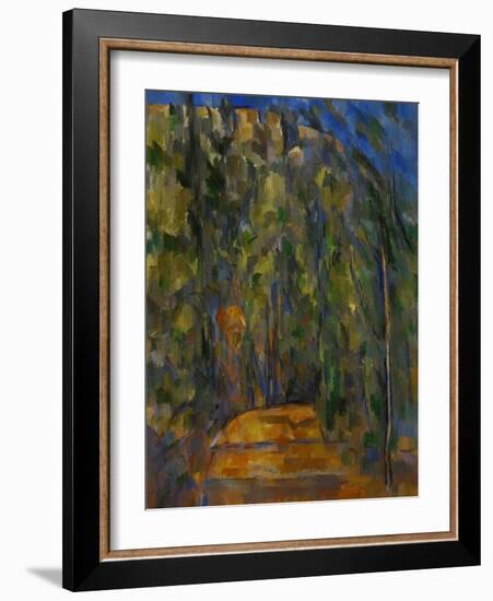 Bend in the Forest Road, 1902-1906-Paul Cézanne-Framed Giclee Print