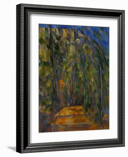 Bend in the Forest Road, 1902-1906-Paul Cézanne-Framed Giclee Print