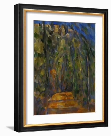 Bend in the Forest Road, 1902-1906-Paul Cézanne-Framed Giclee Print