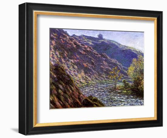 Bend in the River, 1888-Claude Monet-Framed Giclee Print