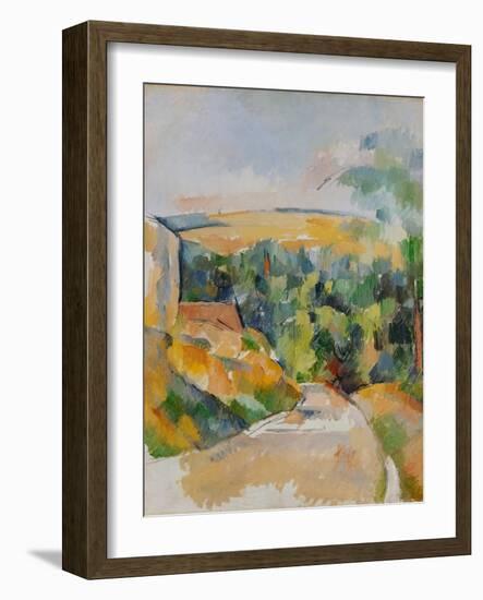 Bend of the Road, 1900/06-Paul Cézanne-Framed Giclee Print