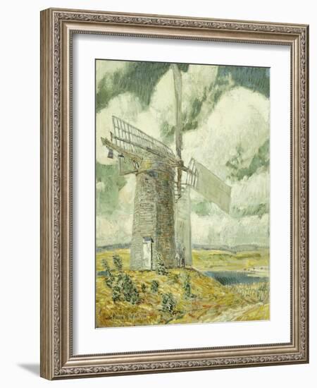 Bending Sail on the Old Mill, Bridgehampton-Childe Hassam-Framed Giclee Print