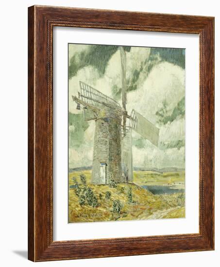 Bending Sail on the Old Mill, Bridgehampton-Childe Hassam-Framed Giclee Print