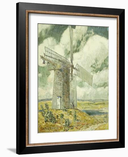 Bending Sail on the Old Mill, Bridgehampton-Childe Hassam-Framed Giclee Print