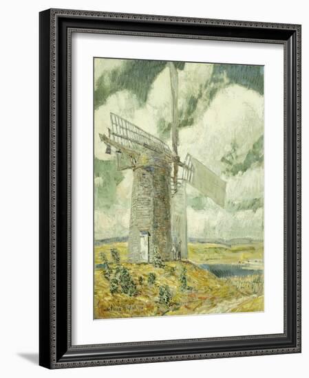 Bending Sail on the Old Mill, Bridgehampton-Childe Hassam-Framed Giclee Print