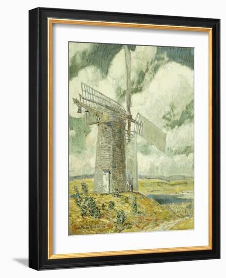 Bending Sail on the Old Mill, Bridgehampton-Childe Hassam-Framed Giclee Print