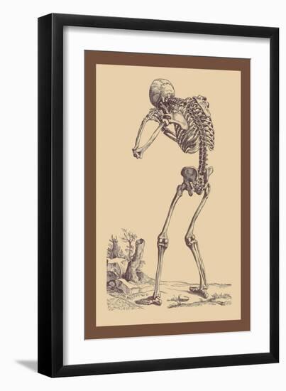 Bending Skeleton-Andreas Vesalius-Framed Art Print