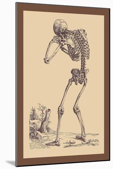 Bending Skeleton-Andreas Vesalius-Mounted Art Print