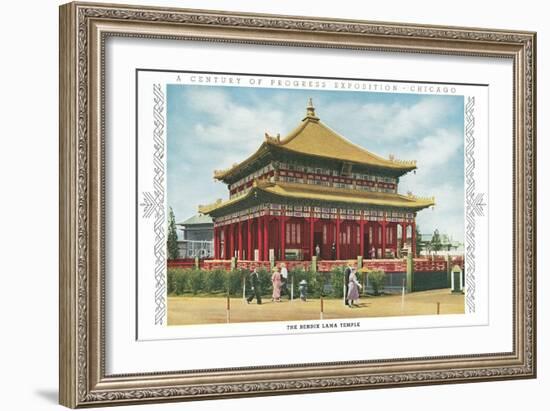 Bendix Lama Temple, Chicago World Fair-null-Framed Art Print