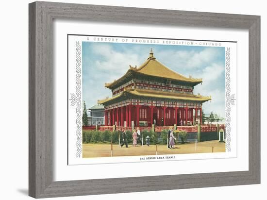 Bendix Lama Temple, Chicago World Fair-null-Framed Art Print