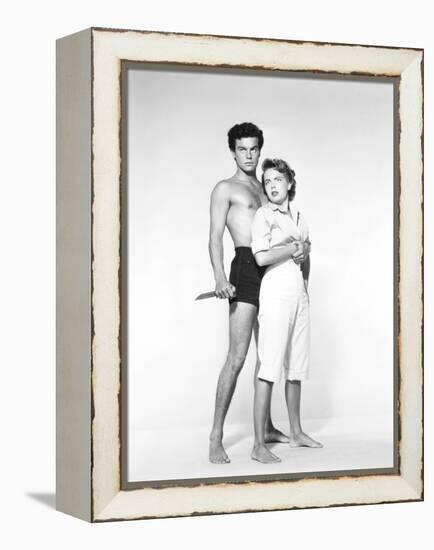 Beneath the 12-Mile Reef, Robert Wagner, Terry Moore, 1953-null-Framed Stretched Canvas