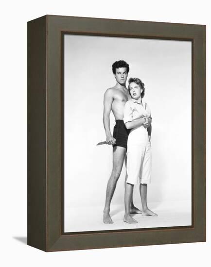 Beneath the 12-Mile Reef, Robert Wagner, Terry Moore, 1953-null-Framed Stretched Canvas