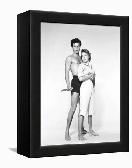 Beneath the 12-Mile Reef, Robert Wagner, Terry Moore, 1953-null-Framed Stretched Canvas