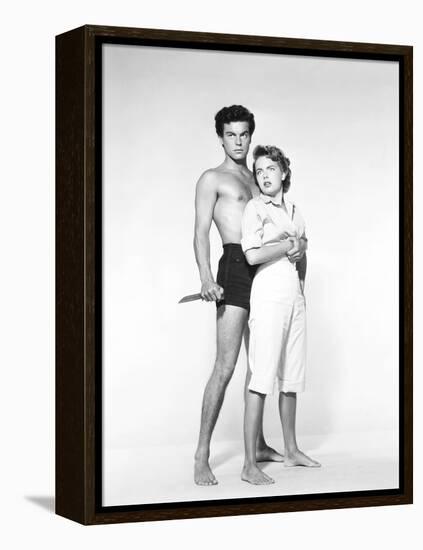 Beneath the 12-Mile Reef, Robert Wagner, Terry Moore, 1953-null-Framed Stretched Canvas