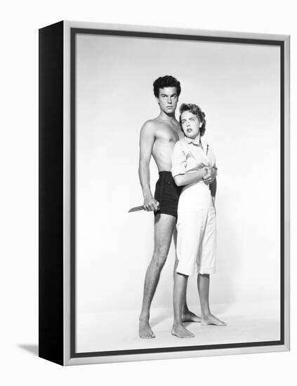 Beneath the 12-Mile Reef, Robert Wagner, Terry Moore, 1953-null-Framed Stretched Canvas