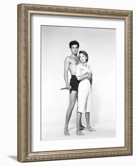 Beneath the 12-Mile Reef, Robert Wagner, Terry Moore, 1953-null-Framed Photo