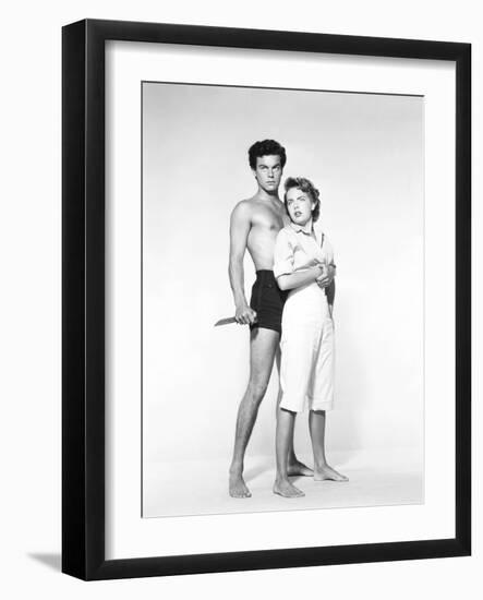 Beneath the 12-Mile Reef, Robert Wagner, Terry Moore, 1953-null-Framed Photo
