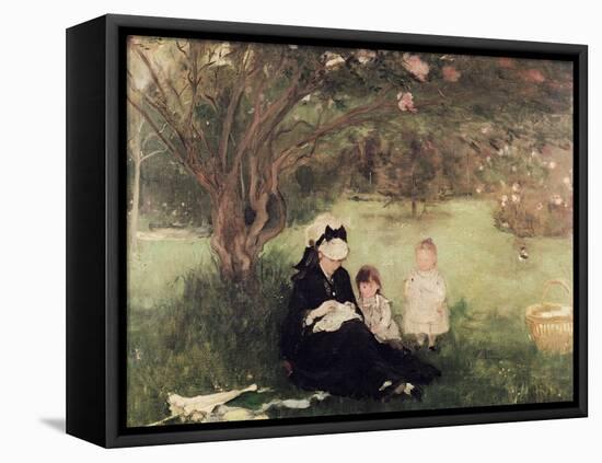 Beneath the Lilac at Maurecourt, 1874-Berthe Morisot-Framed Premier Image Canvas