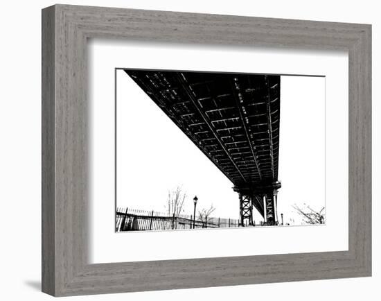 Beneath the Span (silhouette)-Erin Clark-Framed Art Print