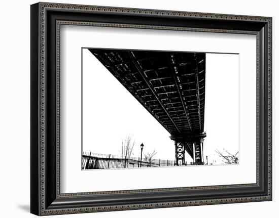 Beneath the Span (silhouette)-Erin Clark-Framed Art Print