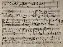 Handwritten Sheet Music of the Concert No 1-Benedetto Marcello-Mounted Giclee Print