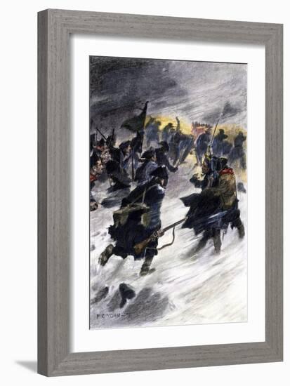 Benedict Arnold's Attack on the British in Quebec in the Winter of 1775-null-Framed Giclee Print