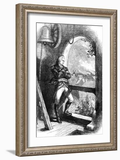 Benedict Arnold Viewing the Destruction of New London, 1781-null-Framed Giclee Print