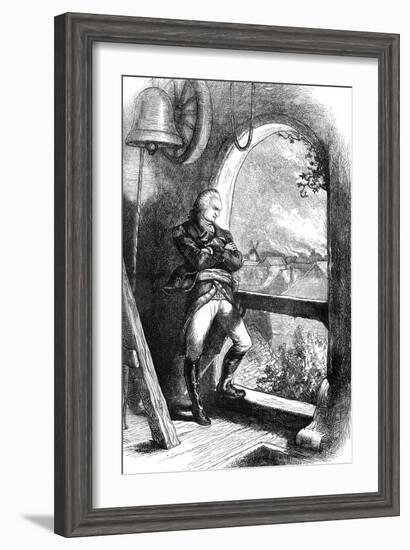 Benedict Arnold Viewing the Destruction of New London, 1781-null-Framed Giclee Print