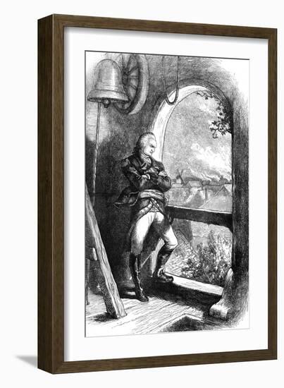 Benedict Arnold Viewing the Destruction of New London, 1781-null-Framed Giclee Print