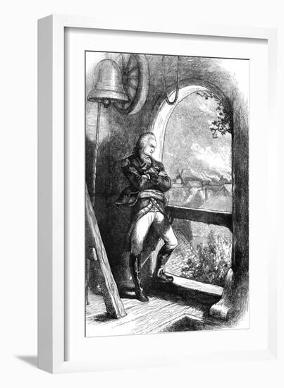 Benedict Arnold Viewing the Destruction of New London, 1781-null-Framed Giclee Print