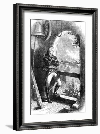 Benedict Arnold Viewing the Destruction of New London, 1781-null-Framed Giclee Print