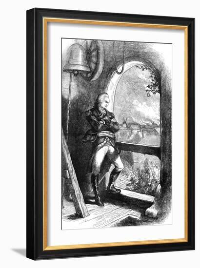 Benedict Arnold Viewing the Destruction of New London, 1781-null-Framed Giclee Print