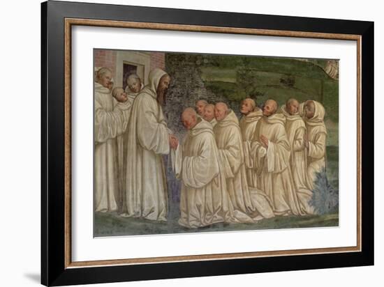 Benedictine Monks, from the Life of St. Benedict-L. Signorelli-Framed Giclee Print