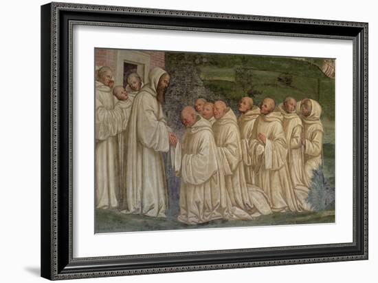 Benedictine Monks, from the Life of St. Benedict-L. Signorelli-Framed Giclee Print