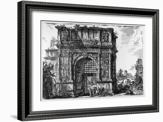 Benevento, Arch of Trajan, C.1747-78-Giovanni Battista Piranesi-Framed Giclee Print